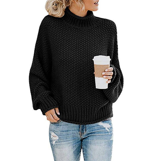 Turtleneck Chunky Knitted Pullover Sweater