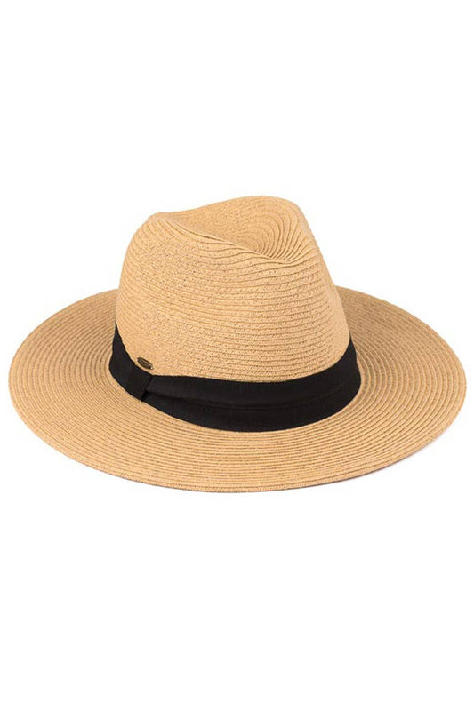 C.C Adjustable String Straw Hat Black